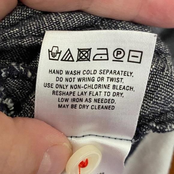 Anthropologie Postmark Striped Chambray Belted Shirt Dress Size Large - Picture 6 of 7